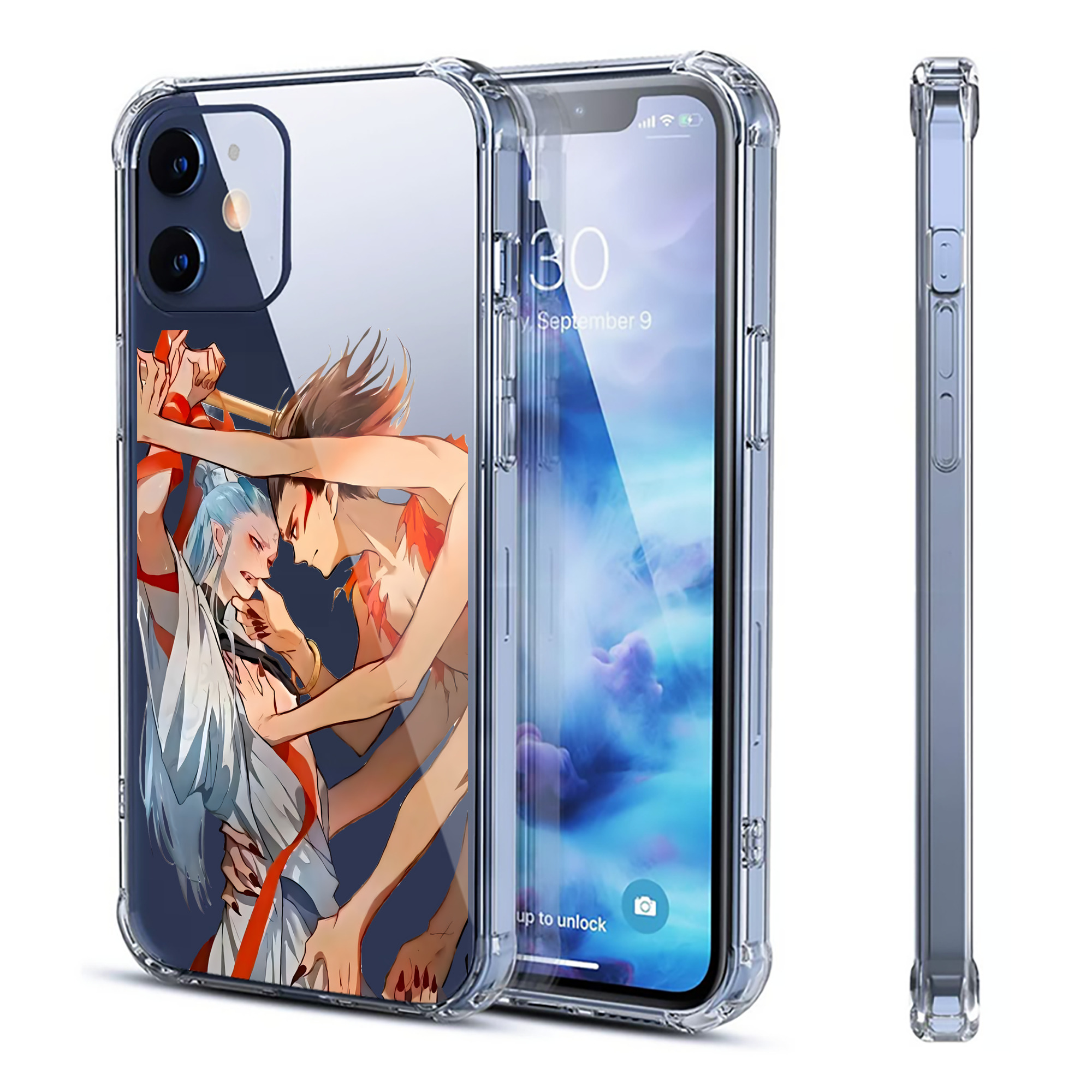 （画像用） Ne Zha 2 ナタ 魔童の大暴れ 【iPhone 12シリーズ対応】透明スマホケース（クリアソフトケース）